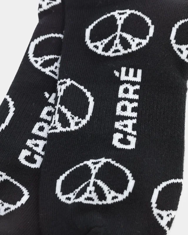 carre-peace-all-over-sport-socks-black