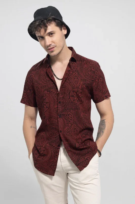 Cashmere Paisley Red Shirt