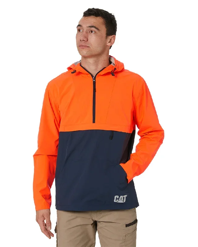 Trade Packable Anorak - Orange/Navy