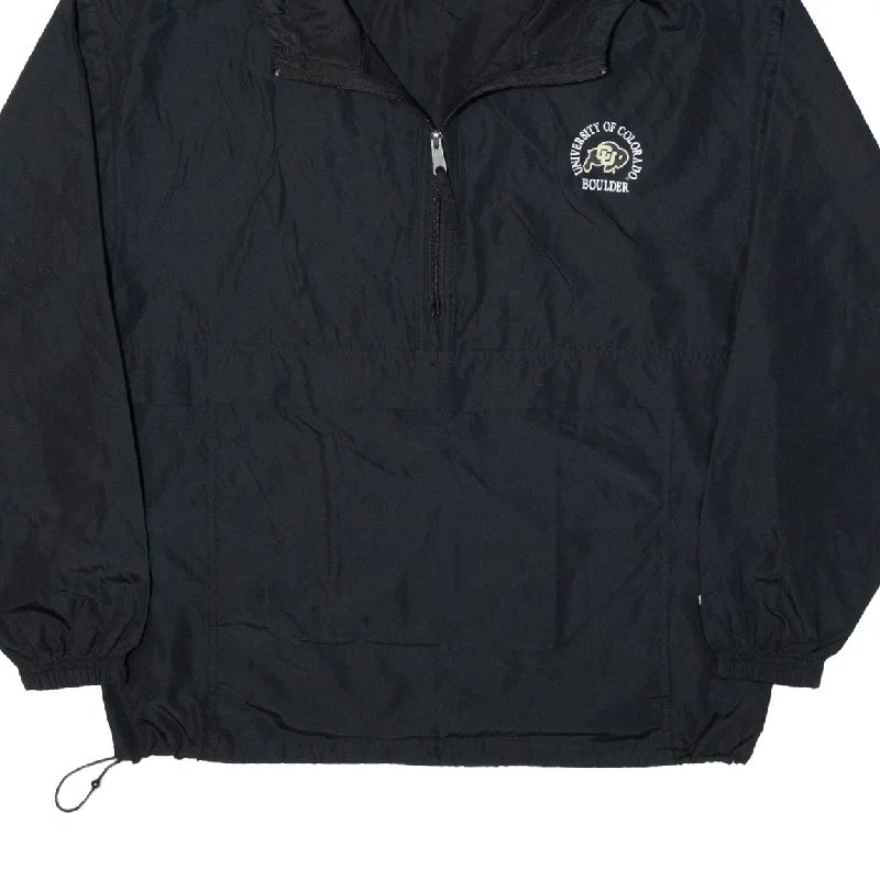 champion-university-of-colorado-boulder-1-2-zip-mens-pullover-jacket-black-usa-hooded-m-rr1-291223-3950