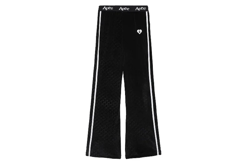 PATTERN FLEECE FLARED PANTS