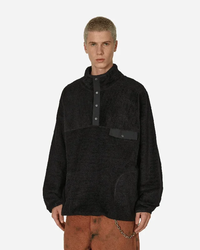 Cotton Fleece Pullover Black