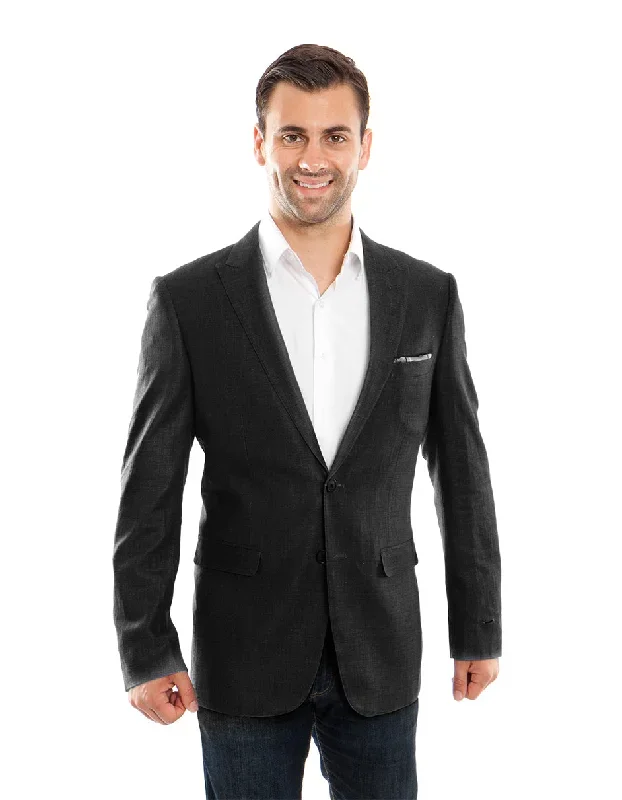 Black Peak Linen Blazer