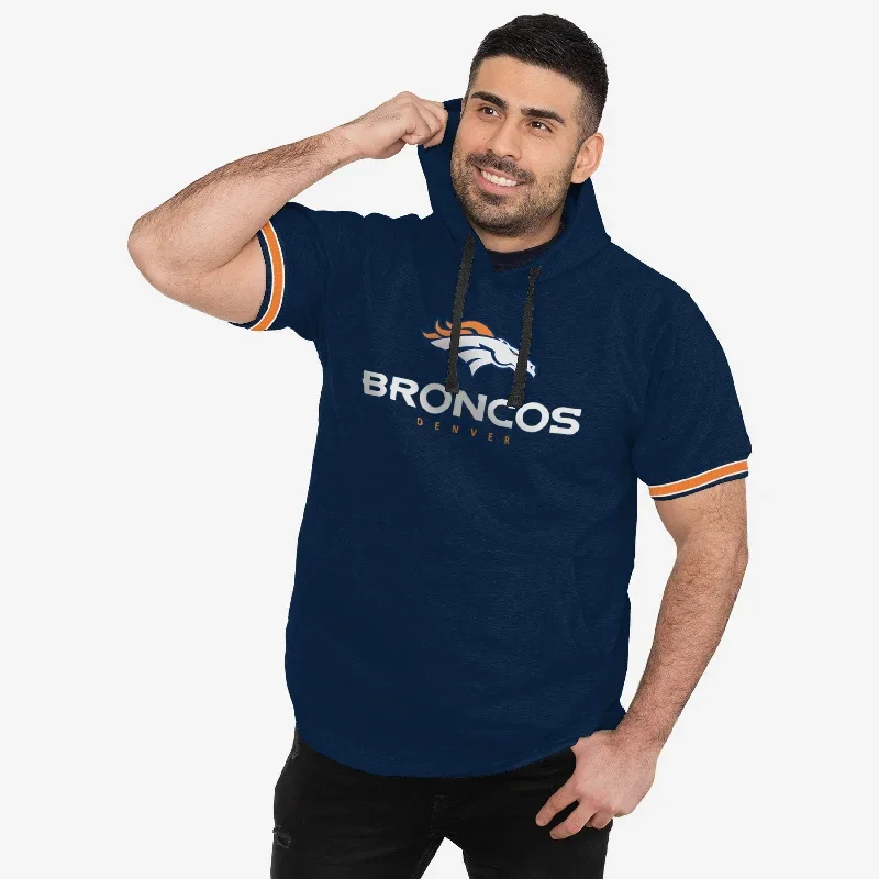 Denver Broncos Short Sleeve Hoodie