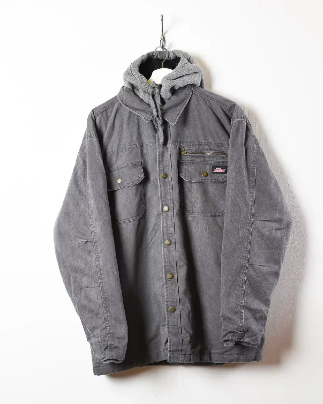 Dickies Padded Fleece Hooded Overshirt Jacket - Large