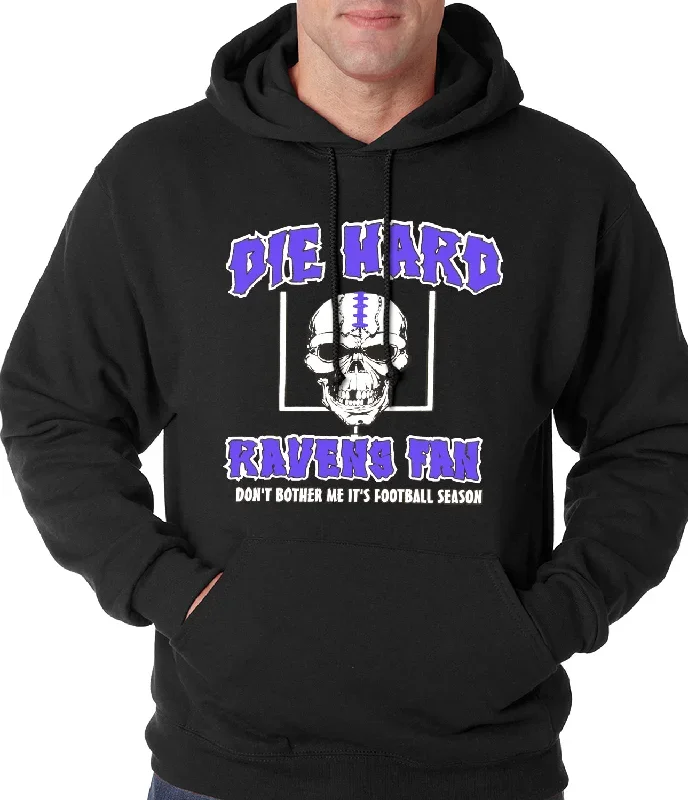 Die Hard Ravens Fan Football Adult Hoodie