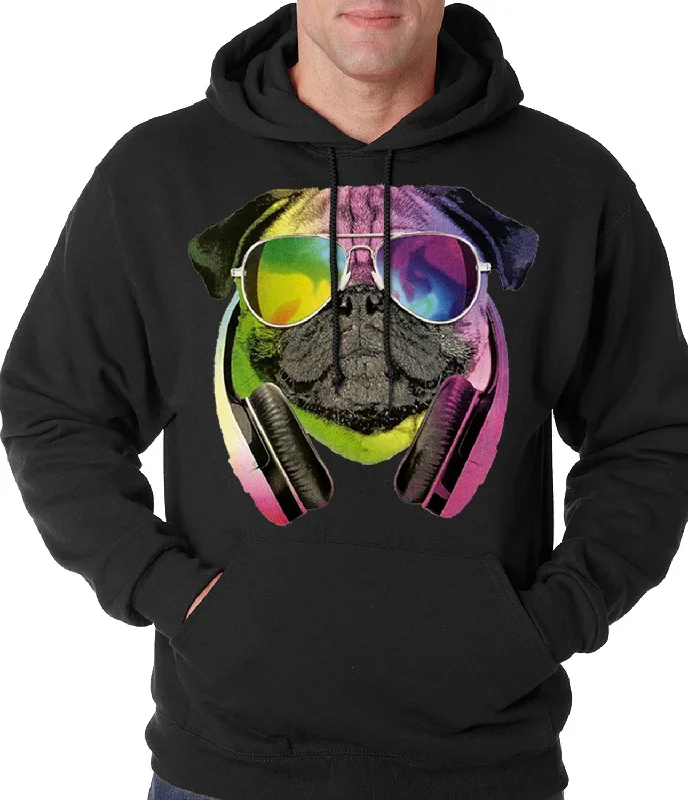 DJ Pug Adult Hoodie