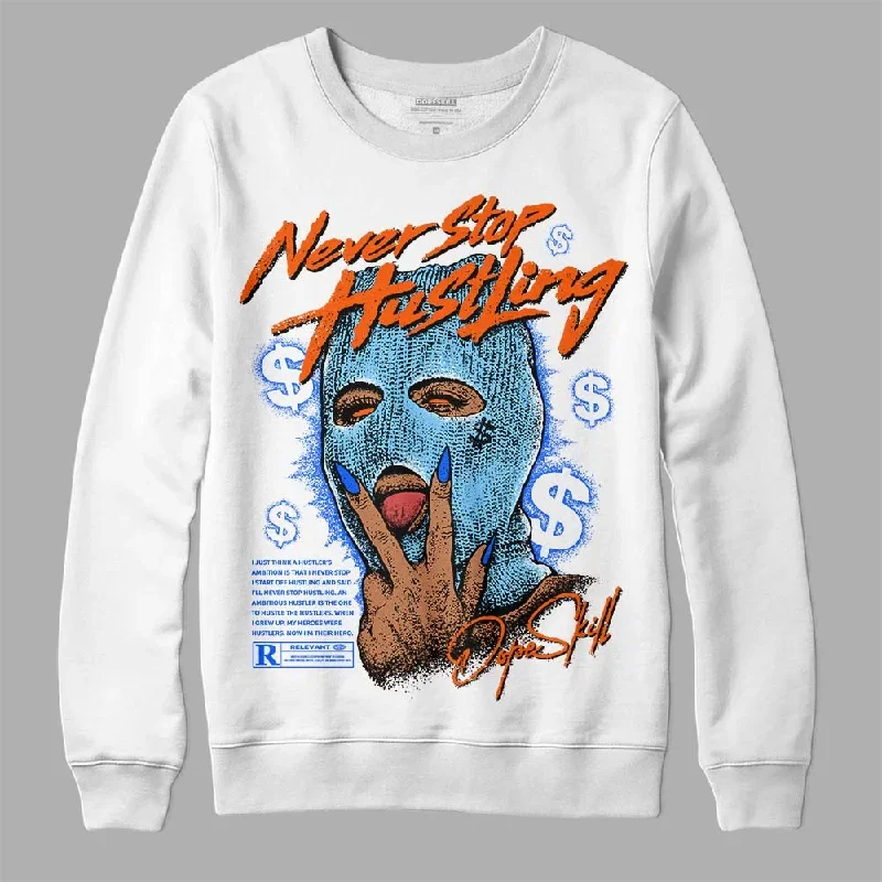 Dunk Futura University Blue DopeSkill Sweatshirt Never Stop Hustling Graphic