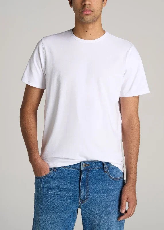 The Essential REGULAR-FIT Crew-Neck Men's Tall Tees in White