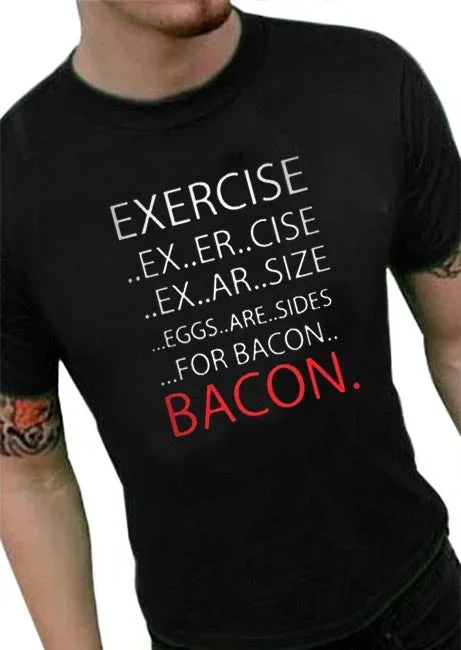 exercise-bacon-mens-t-shirt