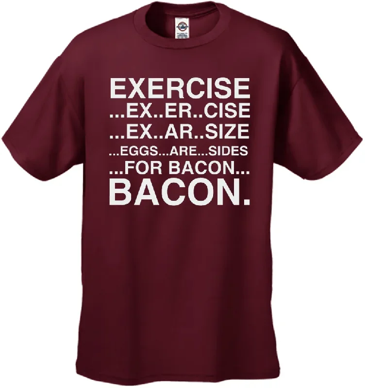 exercise-eggs-are-sides-for-bacon-mens-t-shirt