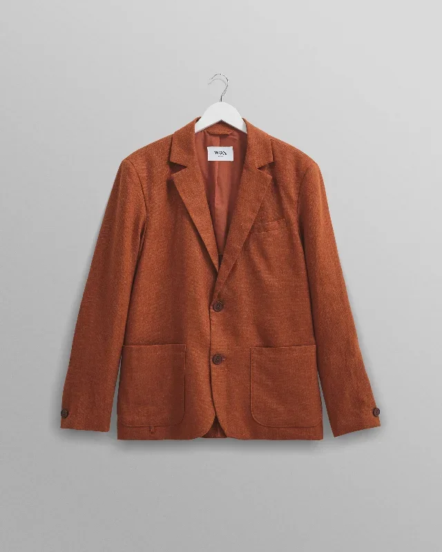 Fintry Blazer Rust Linen