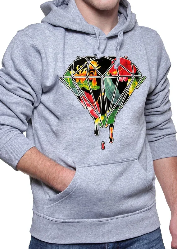 Floral Dripping Diamond Adult Hoodie