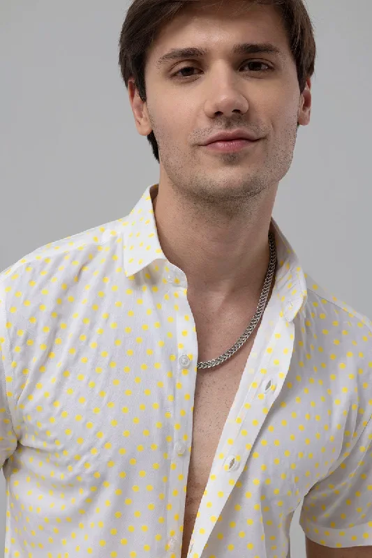 Fluorescence Polka Yellow Shirt