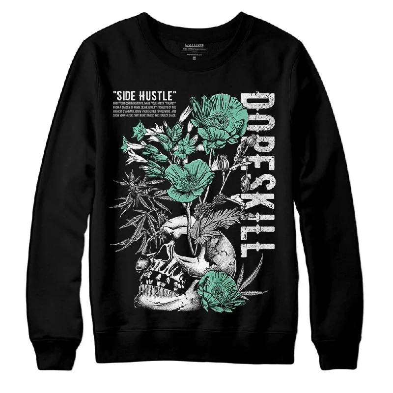 Green Glow 3s DopeSkill Sweatshirt Side Hustle Graphic