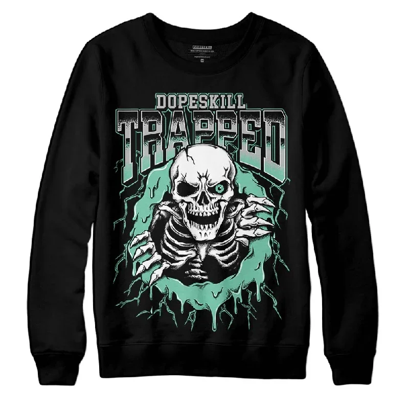 Green Glow 3s DopeSkill Sweatshirt Trapped Halloween Graphic