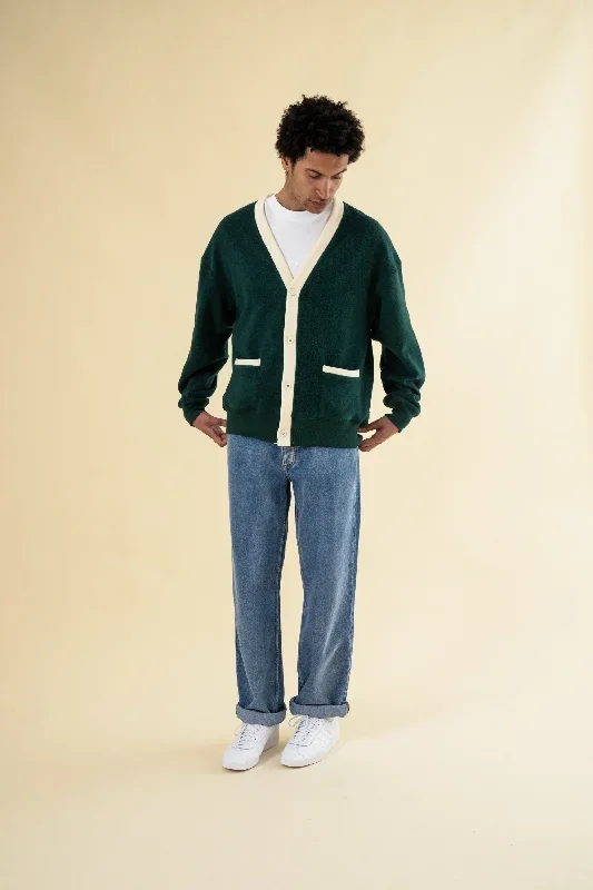 harvard-reverse-fleece-cardigan-bottle-green