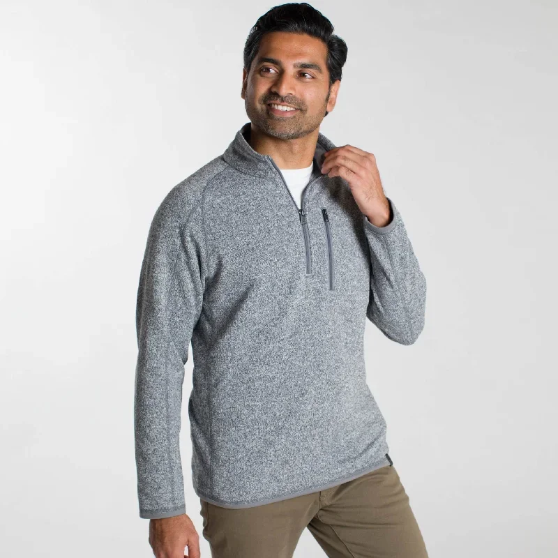 Heather Grey Quarter-Zip Fleece