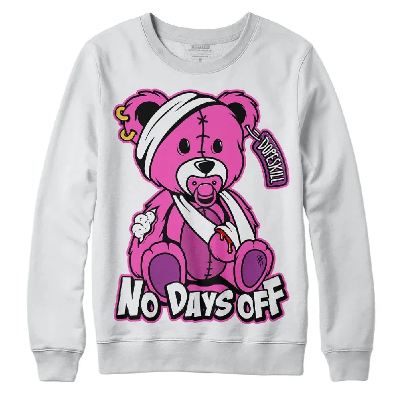 Hyper Violet 4s DopeSkill Sweatshirt Hurt Bear Graphic