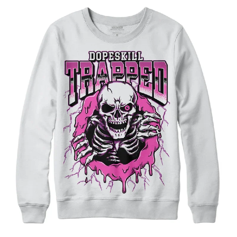 Hyper Violet 4s DopeSkill Sweatshirt Trapped Halloween Graphic