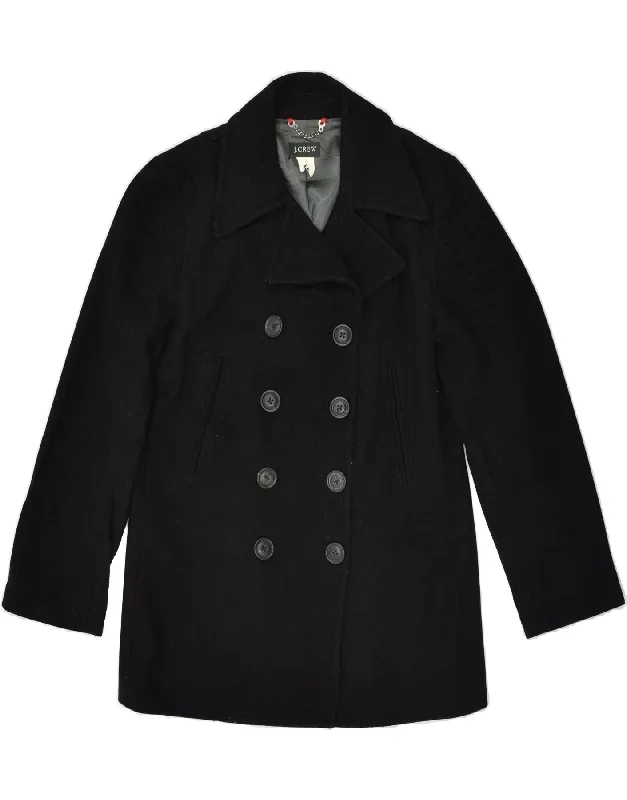 J. CREW Mens Pea Coat UK 36 Small Black Wool