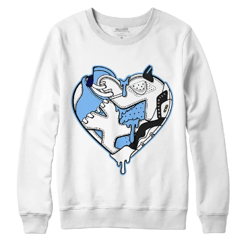 AJ 6 University Blue DopeSkill Sweatshirt Heart AJ 6 Graphic