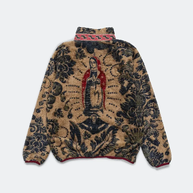 kapital-damask-fleece-zip-blouson-virgin-mary-beige-fw23