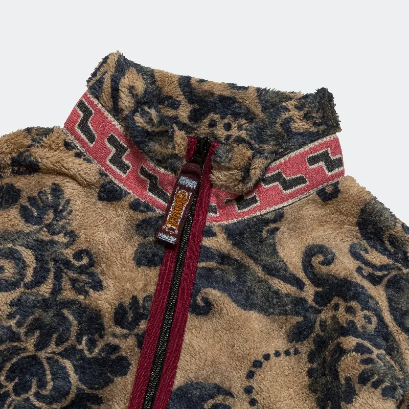 kapital-damask-fleece-zip-blouson-virgin-mary-beige-fw23