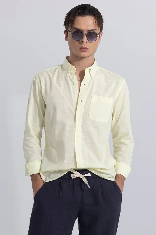 Linen Blend Yellow Shirt