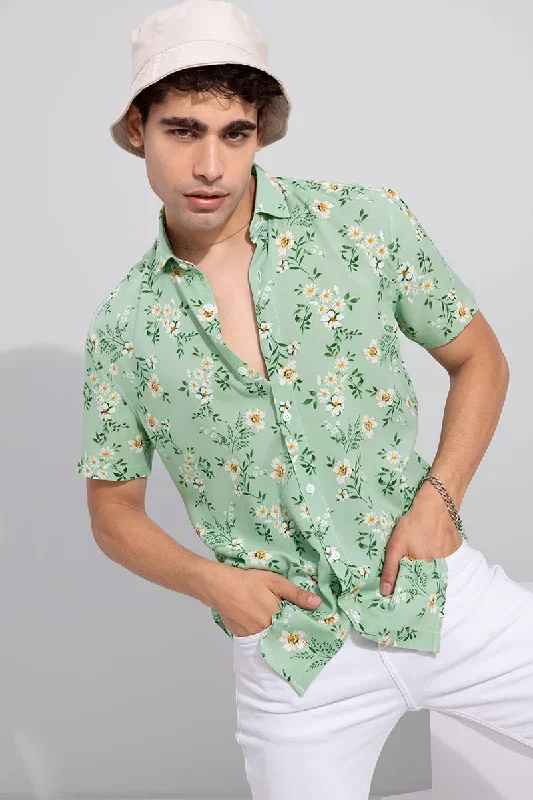 Little Flower Green Shirt