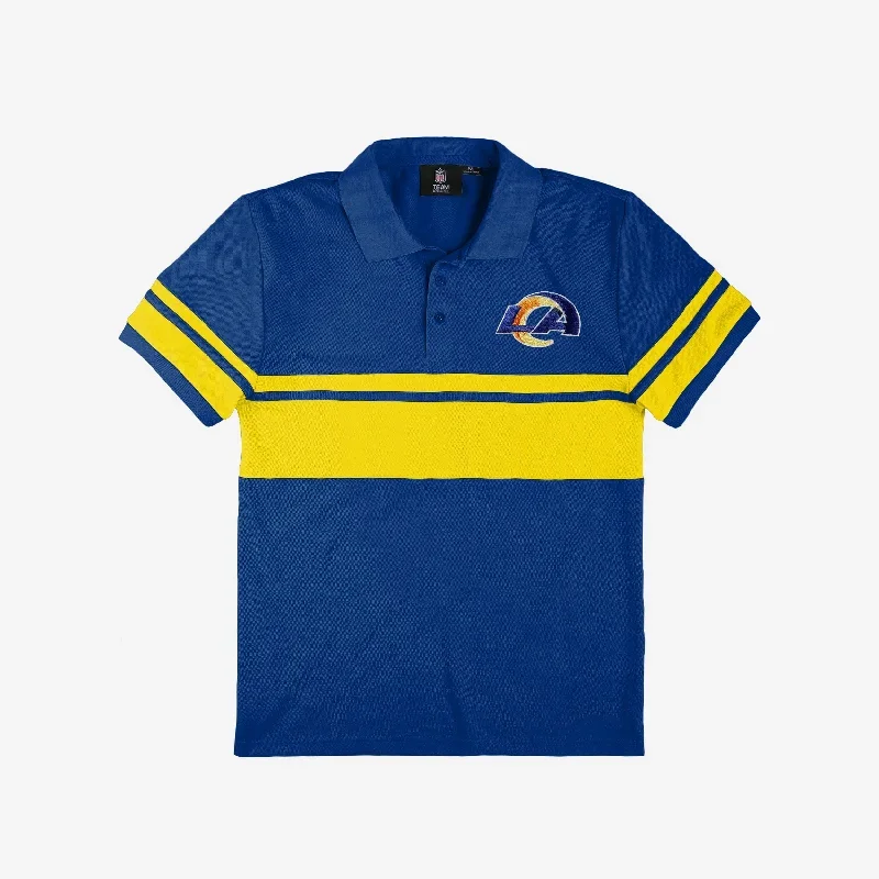 los-angeles-rams-cotton-stripe-polo