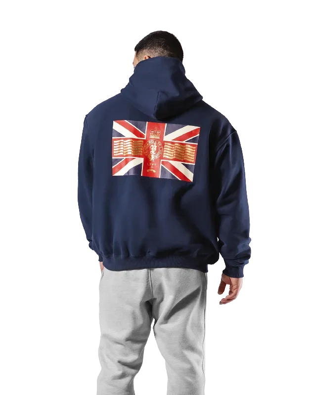 Classic Flag Zip-Up Hoodie - Navy