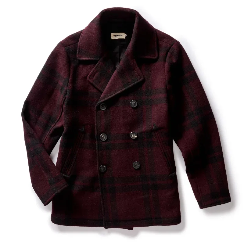 The Mariner Coat in Port Plaid Wool