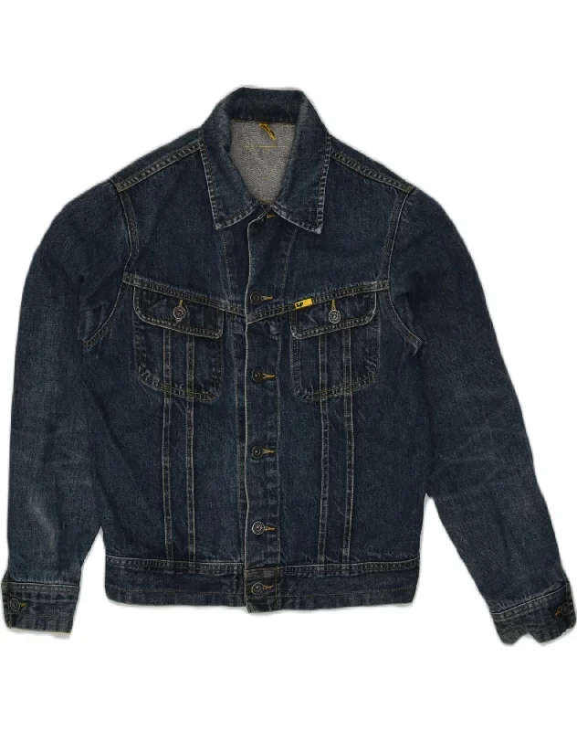 MELTIN' POT Mens Denim Jacket UK 38 Medium Navy Blue Cotton