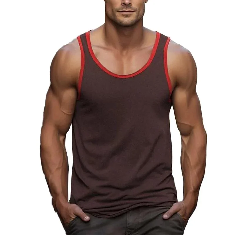 Men's Casual Sports Color Block Tank Top 12501799Y