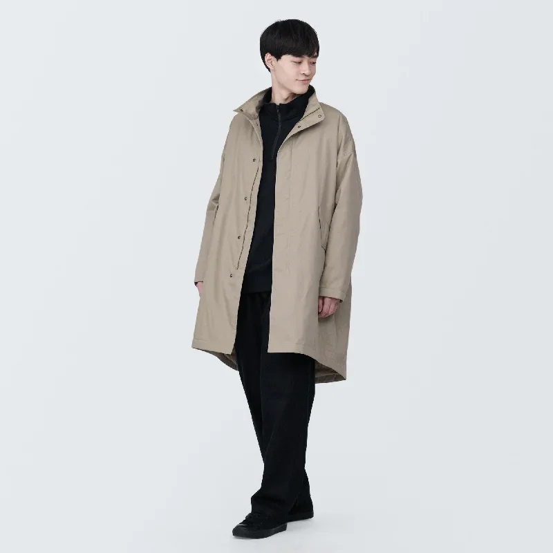 Men's Kapok Blend Stand Collar Filled Coat