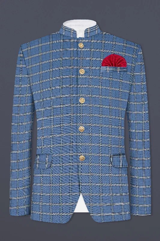 metalic-blue-plaid-wool-blend-bandhgala-blazer-bq