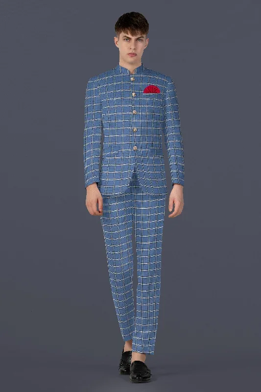 metalic-blue-plaid-wool-blend-bandhgala-blazer-bq