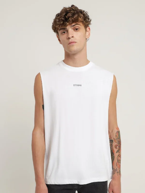 Minimal Merch Fit Muscle Top in White