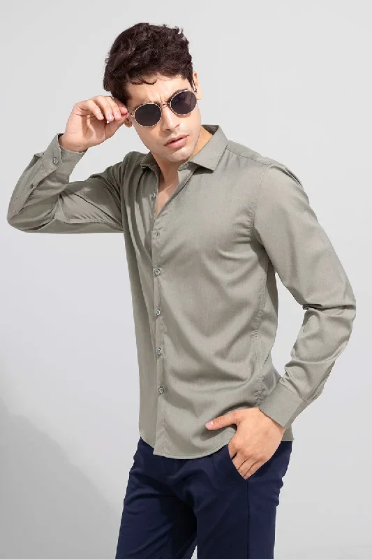 Mist Moss Green Melange Shirt