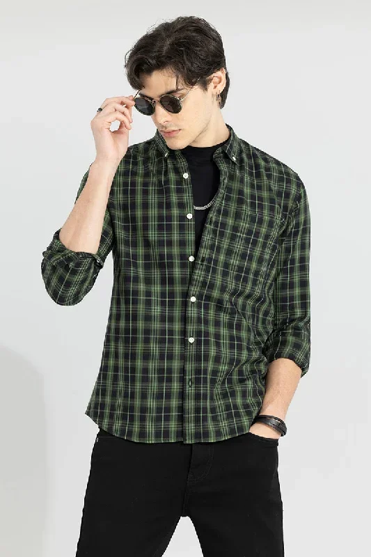 Modest Check Green Shirt