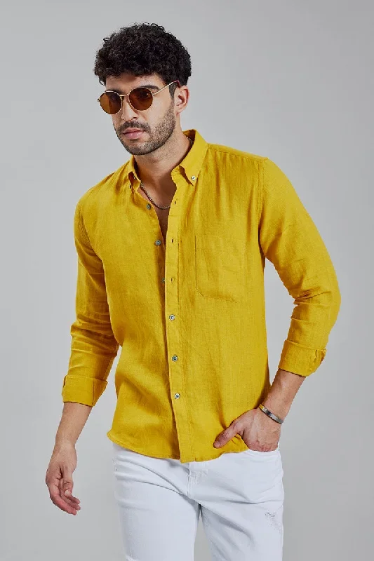 Mould Linen Yellow Shirt