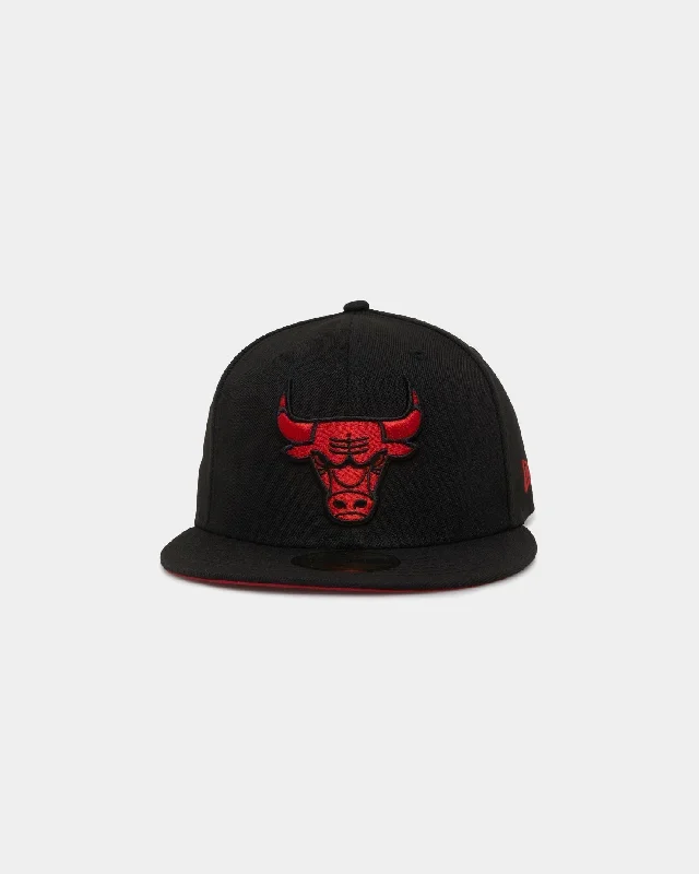 New Era Chicago Bulls Scarlet Bottom 59FIFTY Fitted Black/Scarlet