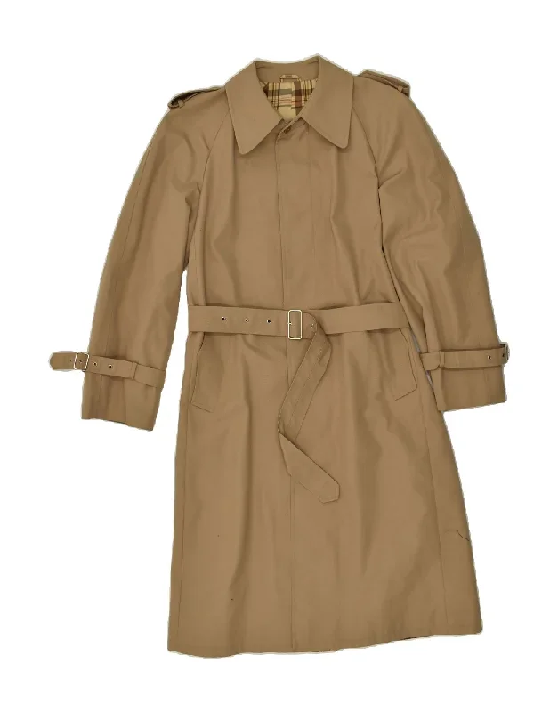 NINO Mens Trench Coat IT 48 Medium Beige Polyester