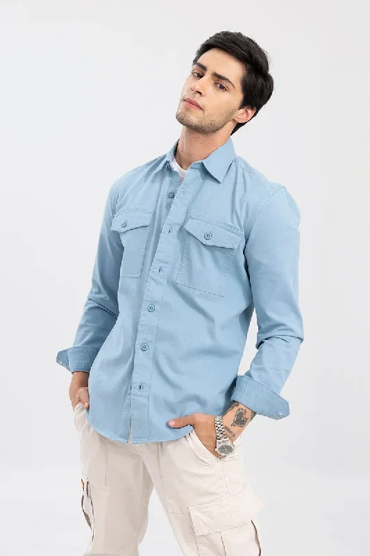 Overdyed Sky Blue Shirt