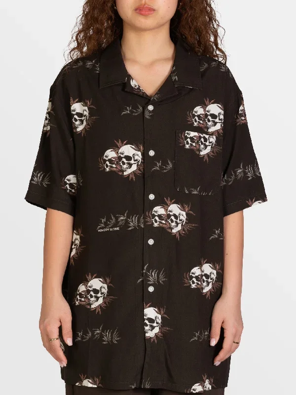 RISE AND STONE SHORT SLEEVE SHIRT - BLACK