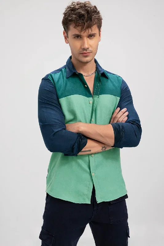 Semisplit Green Cord Shirt