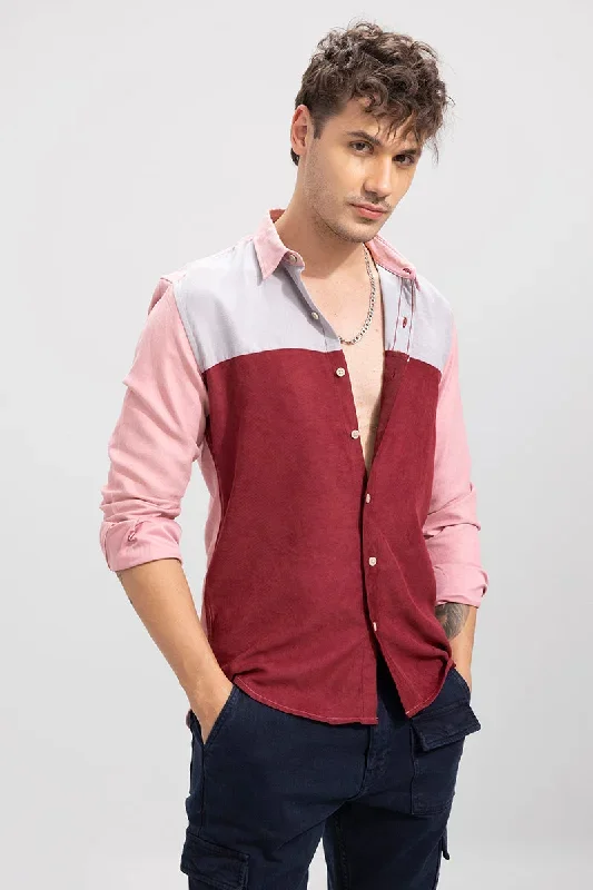 Semisplit Red Cord Shirt