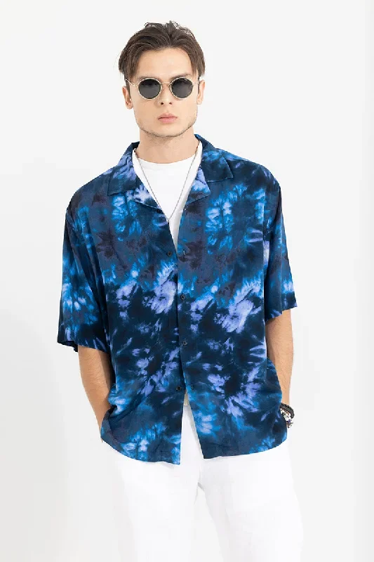 Shibori Blue Oversized Shirt