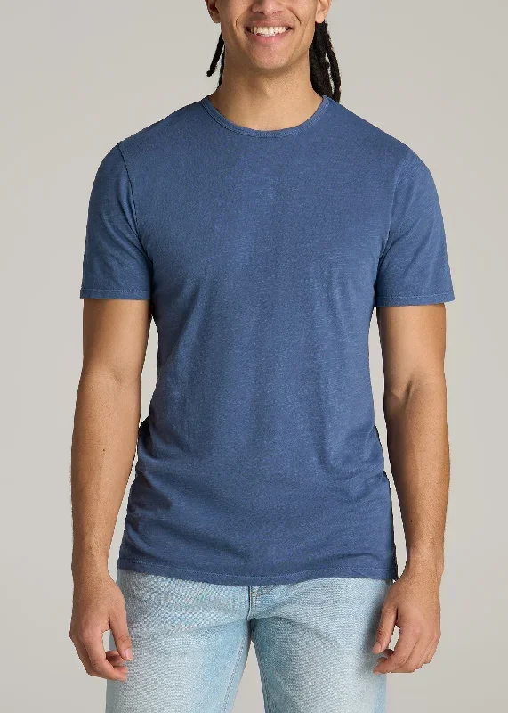 Slub Tee in Steel Blue - Tall Men's Shirts